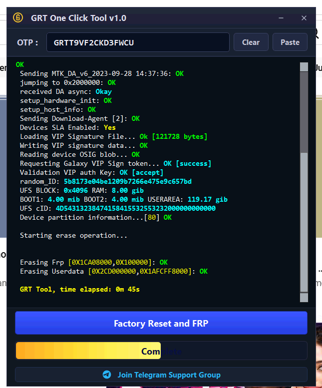 GRT OTP Realme MTK 1 Click All MTK JUST FRP REMOVE (NO FLASH ) Any Issue Own Risk